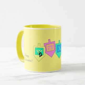 Mug Happy Hanoukka anglais hébreu