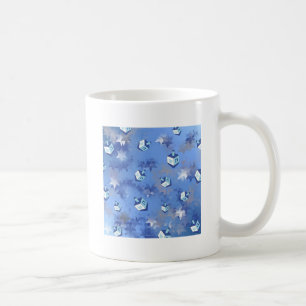 Mug Happy Hanoukka Falling Stars and Dreidels