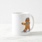 Mug Happy Hanoukka Gingerbread Man Menorah (Devant droit)