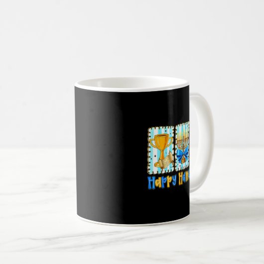 Mug Happy Hanukkah Coquette Menorah Dreidel Chanukah G (Devant droit)