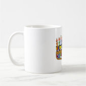 Mug Happy Hanukkah Dreidels Menorah (Gauche)
