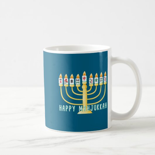 Mug Happy Hanukkah Mahjong Menorah Mahjukkah Chanukkah (Droite)