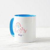 Mug Happy Happy Fête des pères Pride Rainbow (Devant gauche)