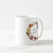 Mug Happy Holidays Floral Watercolor Wreath (Devant droit)