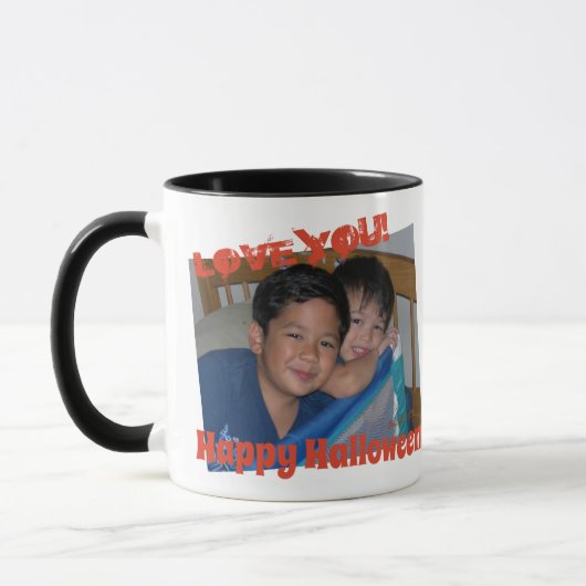 Mug Happy Holloween Black Orange 1 Photo (Gauche)