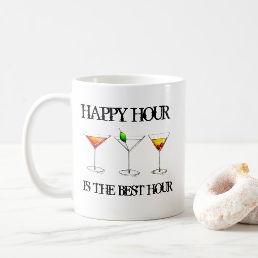 Mug Happy Hour est la meilleure heure de cocktails de (Avec donut)