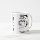 Mug Happy Hour Over Now La femme est arrivée (Devant droit)