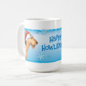 Mug Happy Howliday Airedale (Devant gauche)