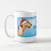 Mug Happy Howliday Airedale (Gauche)