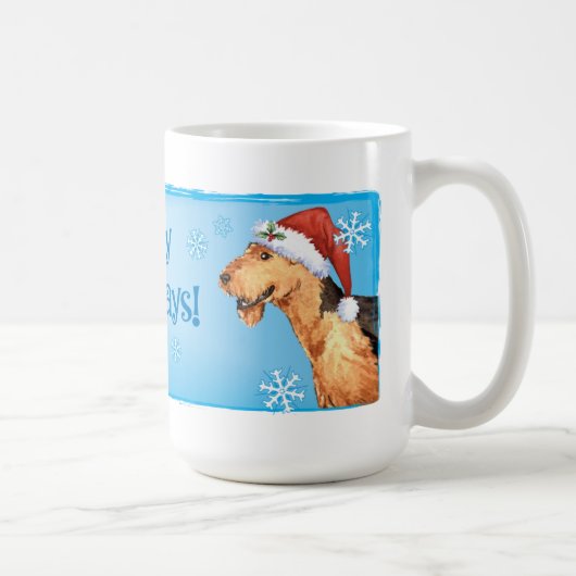 Mug Happy Howliday Airedale (Droite)