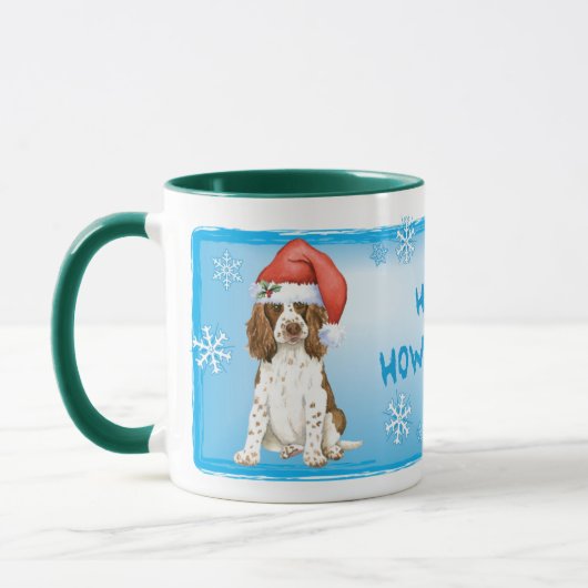 Mug Happy Howliday English Springer Spaniel (Gauche)
