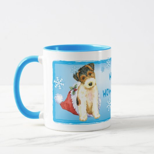 Mug Happy Howliday Wire Fox Terrier (Gauche)