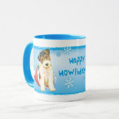 Mug Happy Howliday Wire Fox Terrier (Devant gauche)
