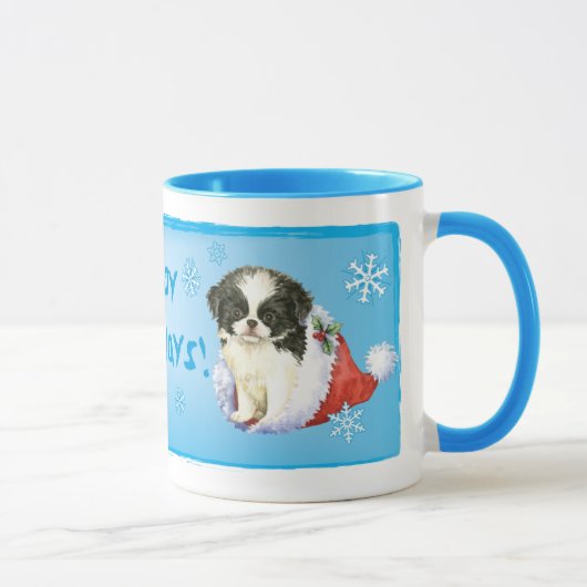 Mug Happy Howlidays Chin japonais (Droite)