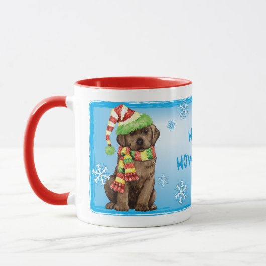 Mug Happy Howlidays Chocolate Lab (Gauche)
