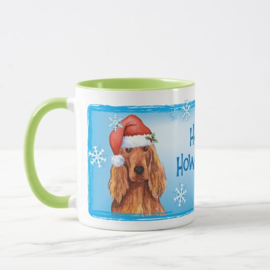 Mug Happy Howlidays Irish Setter (Gauche)