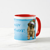 Mug Happy Howlidays Leonberger (Devant droit)