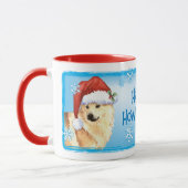 Mug Happy Howlidays Norwegian Buhund (Gauche)