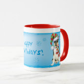 Mug Happy Howlidays Smooth Collie (Devant droit)