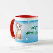 Mug Happy Howlidays Staffordshire Bull Terrier (Devant gauche)