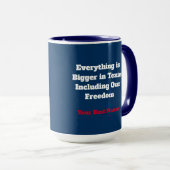 Mug Happy Independence Day Glowing Lone Star (Devant droit)