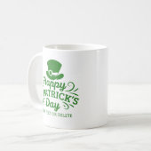 Mug Happy Jour de la Saint Patrick Leprechaun Casquett (Devant gauche)