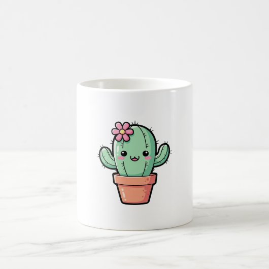 Mug Happy Kawaii Cactus – Cute Illustration (Centre)