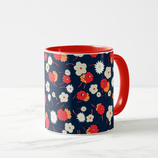 Mug Happy Little Flowers Pattern (Devant droit)