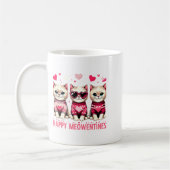 Mug Happy Meowentines Cute Valentine Cats Love Funny M (Gauche)