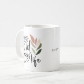 Mug Happy Mind Happy Life Positive Nom du devis (Devant gauche)