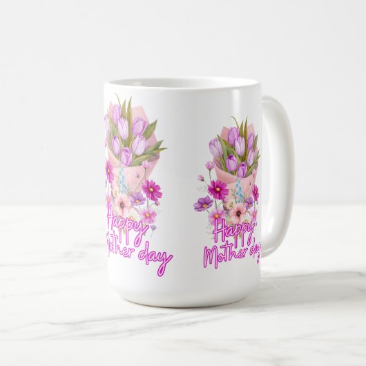 Mug Happy Mother day Flower bouquet (Devant droit)