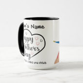 Mug Happy Mothers Day Heart Photo personnalisable (Devant gauche)