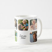 Mug Happy Mothers Day love you mom photo collage white (Devant droit)