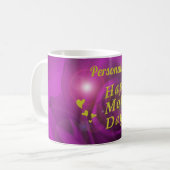 Mug happy mothers purple, and gold personalis (Devant gauche)