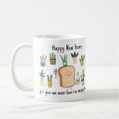 Mug Happy New Home Cute Plante Lover Cadeau (Gauche)