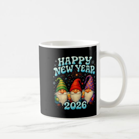 Mug Happy New Year 2026 Cute Gnome Party Gift  (Droite)