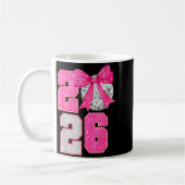 Mug Happy New Year 2026 Disco Ball Nk Coquette Bow Fam (Gauche)