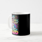 Mug Happy New Year 2026 French Bulldog Fireworks Party (Devant gauche)