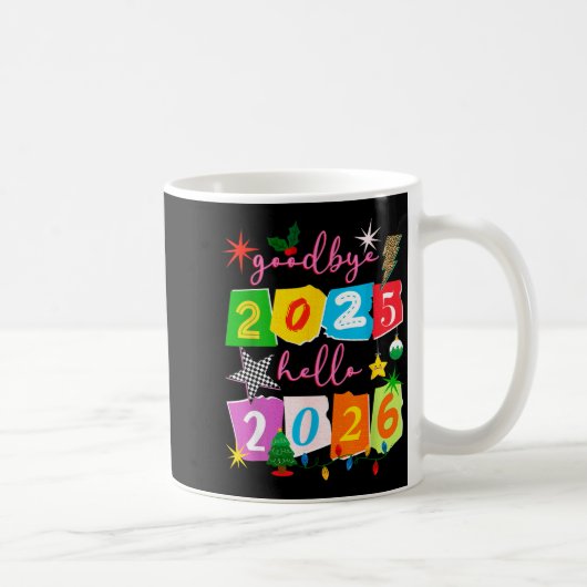 Mug Happy New Year 2026 Goodbye 2025 Hello 2026 (Droite)