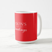 Mug Happy New Year Merry Christmas Holiday Season Card (Devant droit)