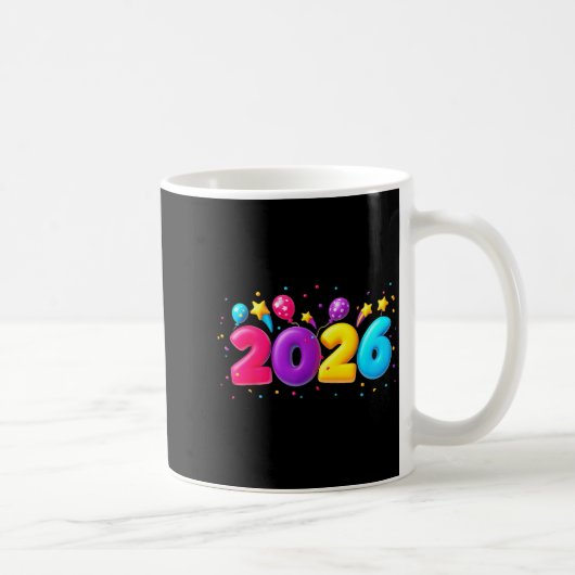 Mug Happy New Year Party 2026 Ballon Family Matching M (Droite)