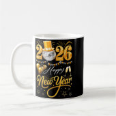 Mug Happy New Year Party 2026 Funny Balloon Family Mat (Gauche)