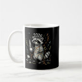 Mug Happy New Year Raccoon With Champagne Funny New Ye (Gauche)