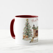 Mug Happy Pawlidays Chien Design - French Bulldog (Devant gauche)