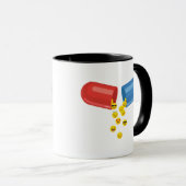 Mug Happy Pill : Emoticons positifs (Devant droit)