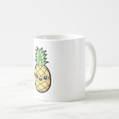 Mug Happy Pineapple – Cute Kawaii Illustration (Devant droit)