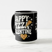 Mug Happy Pizza Valentine Funny Pizza Love Design (Devant gauche)