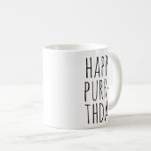 Mug Happy Purr‑thday Birthday Cat Theme (Devant droit)