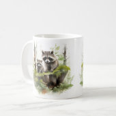 Mug Happy Raccoons Woodland Scène (Devant gauche)