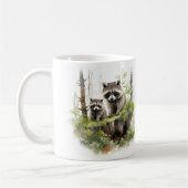 Mug Happy Raccoons Woodland Scène (Gauche)